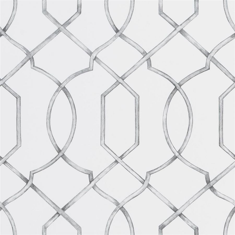 Обои Designers Guild Geometric volume1 Rabeschi Black and white PDG1027/01